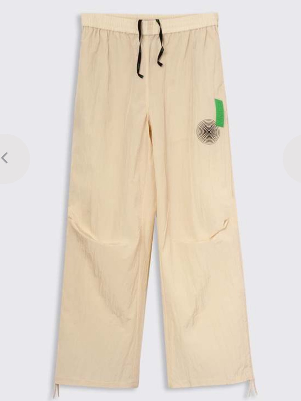 GANNI light tech drawstring pants biscotti 40